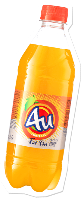 4U Portakal Aromalı Gazlı İçecek