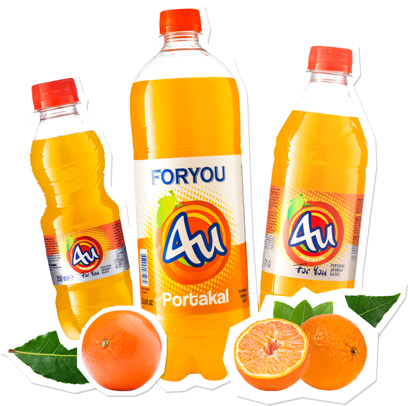 4U Portakal Aromalı Gazlı İçecek