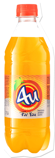 4U Portakal Aromalı Gazlı İçecek