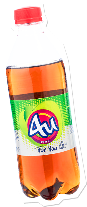 4U Elma Aromalı Gazlı İçecek