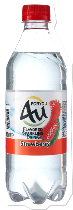4U Çilek Aromalı Gazlı Su