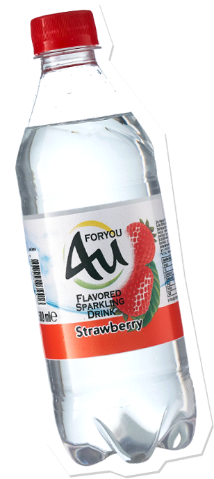 4U Çilek Aromalı Gazlı Su