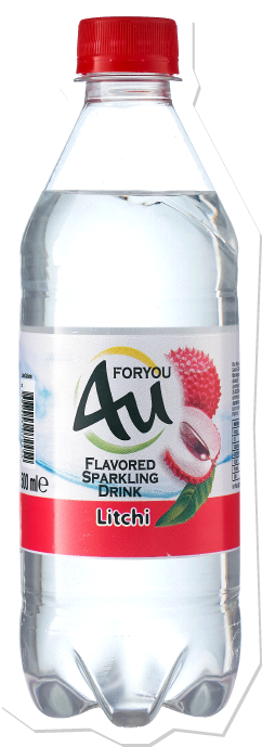 4U Litçi Aromalı Gazlı Su