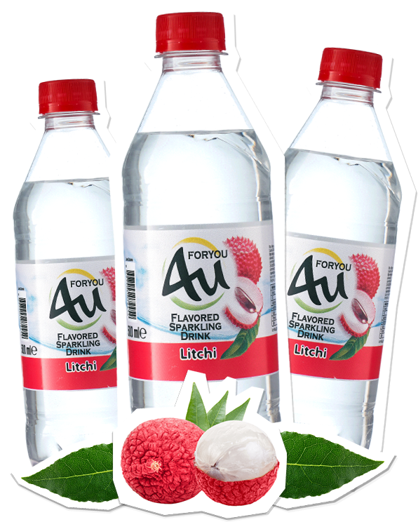 4U Litçi Aromalı Gazlı Su
