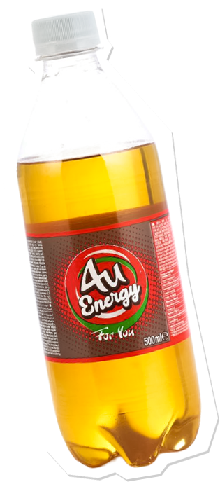 4U Enerji Şeffaf Şişe