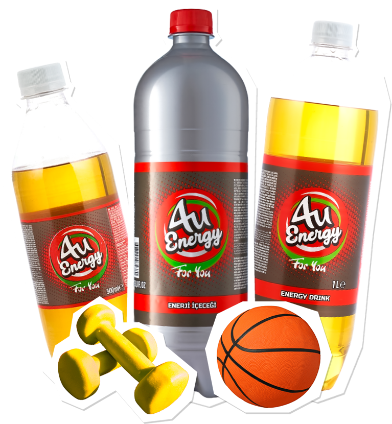 4U Enerji Şeffaf Şişe